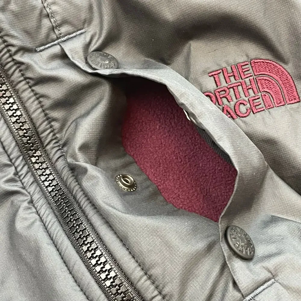 The North Face Mens Small Burgundy Fleece Pullover Jacket Snap Zip Outdoor
